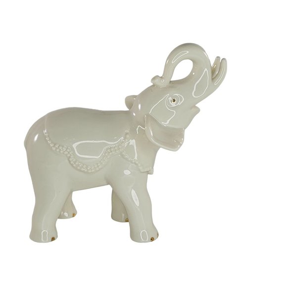 Lenox Touch of Luck Elephant Figurine Trunk Up - Picture 2 of 8